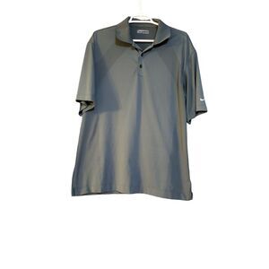 Nike‎ Dri Fit Green Golf Shirt Size L Polo Vented Textured Outdoors Athletic